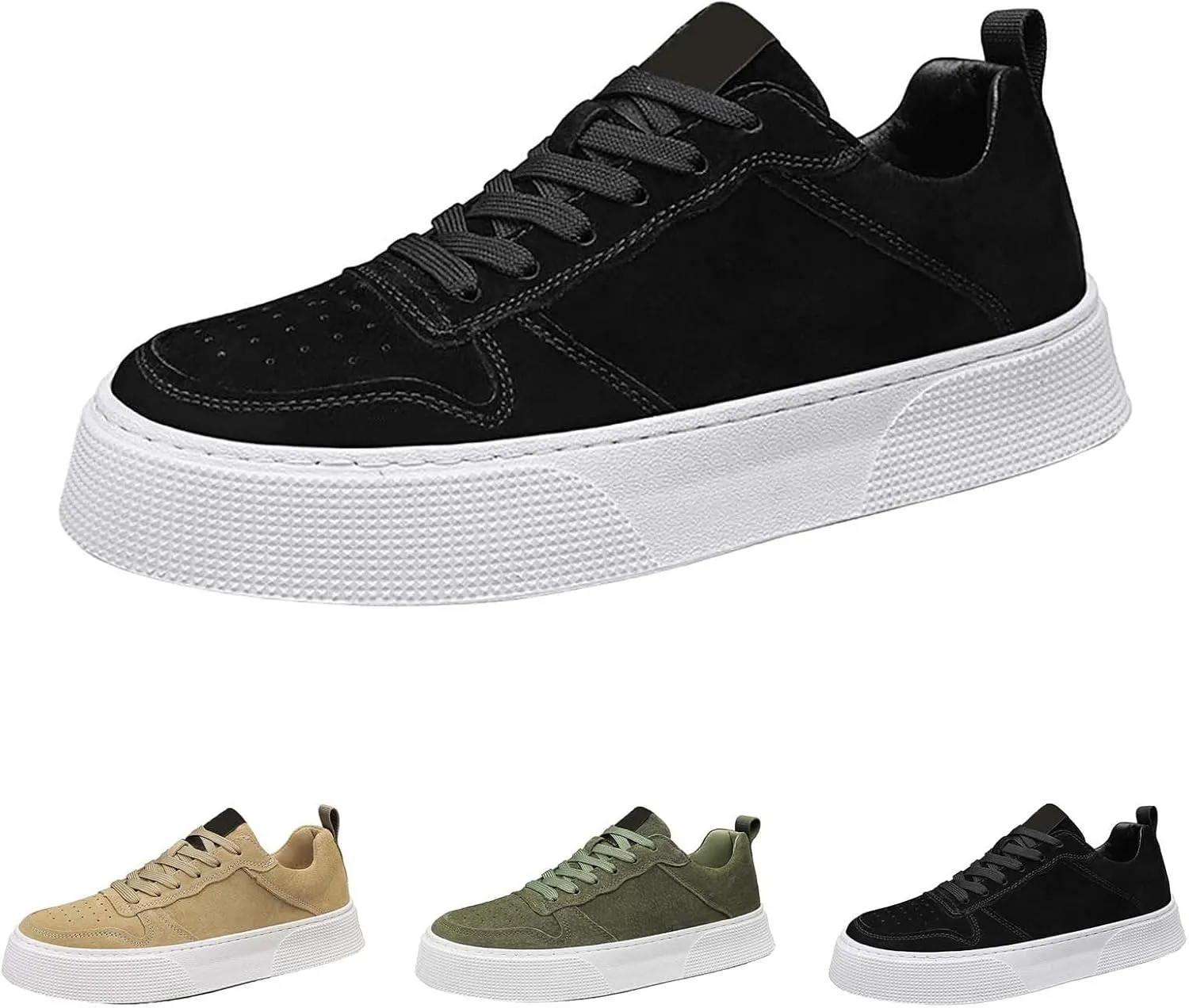 Woven Breathable Soft Sole Casual Sport Shoes Thick Sole Comfortable Lighweight Sneakers Hands Free Low Top Comfy Outdoor Walking Shoes for Men