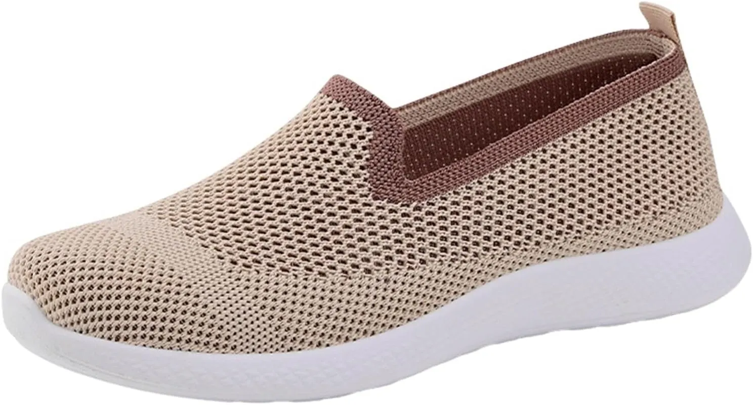 Woven Orthopedic Breathable Soft Sole Casual Sport Shoes Comfortable Lighweight Sneakers Hands Free Comfy Outdoor Walking Shoes for Women