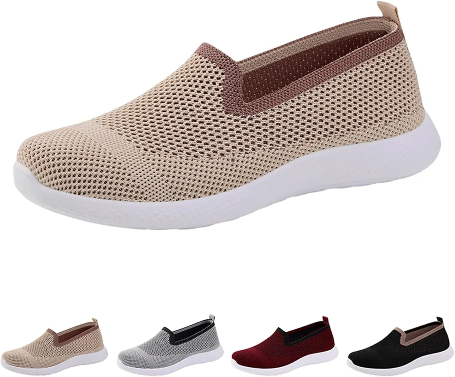 Woven Orthopedic Breathable Soft Sole Casual Sport Shoes Comfortable Lighweight Sneakers Hands Free Comfy Outdoor Walking Shoes for Women