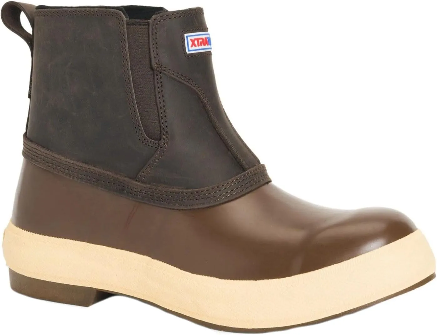 Xtratuf Men's 6" Legacy Chelsea Waterproof Weatherproof Leather Upper Slip Resistant Cushioned Ankle Deck Boots