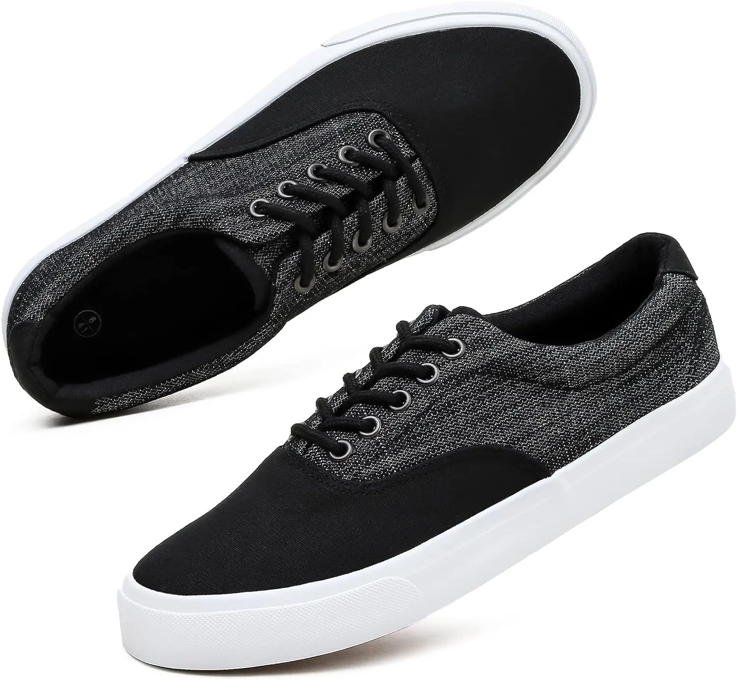 yageyan Mens Low Top Canvas Walking Shoes Lace-up Fashion Sneakers Casual